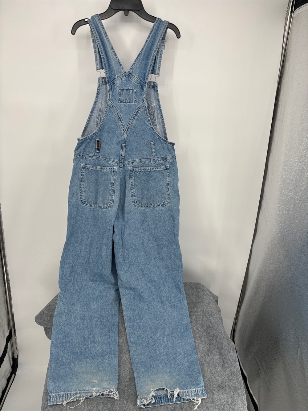 Revolt Perfect Style vintage adjustable cotton denim overall bibs size medium - Picture 6 of 10